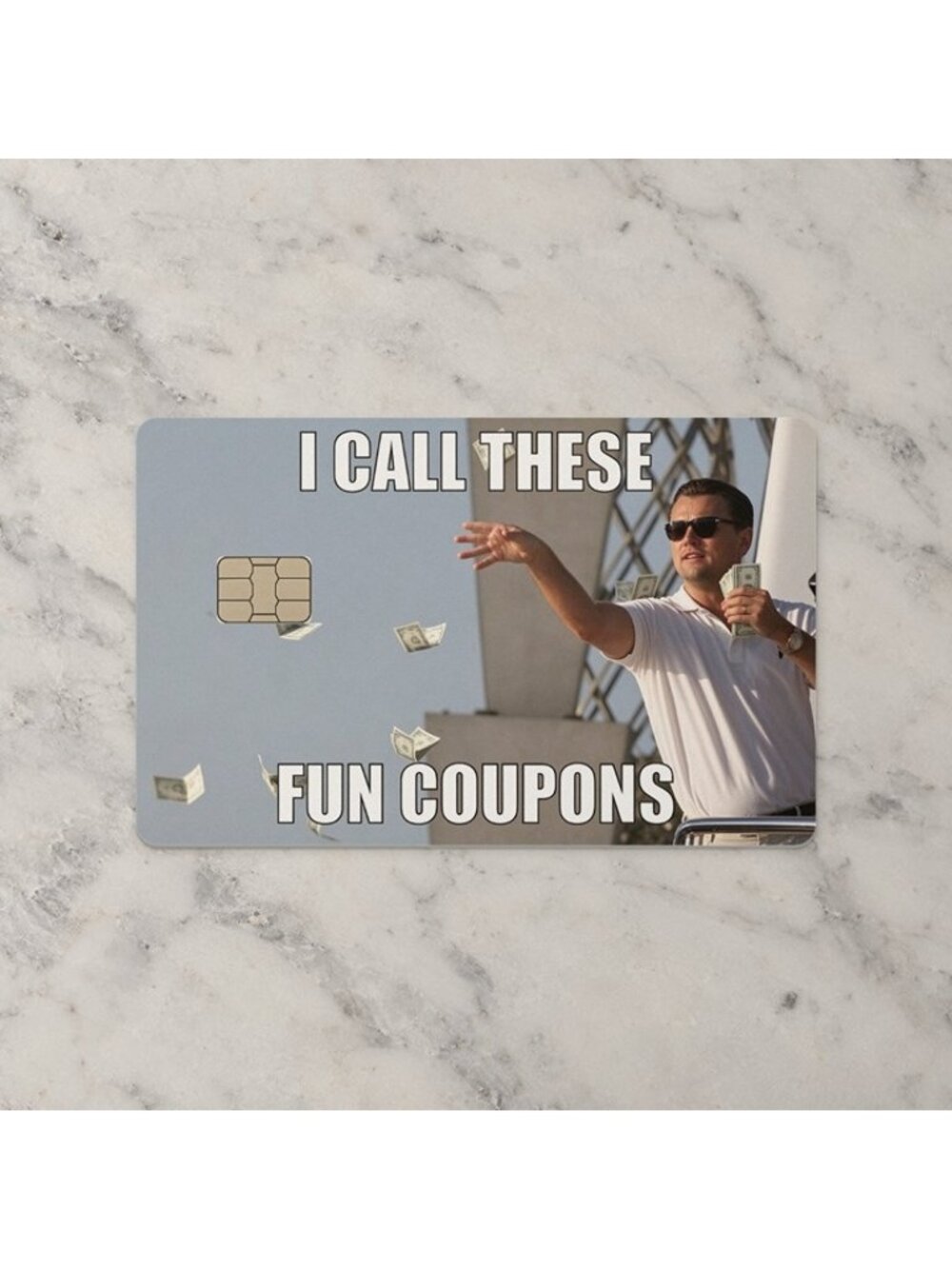 Wolf of Wall Street "Fun Coupons” Memes Credit Card Skin Debit Card Decal Cover